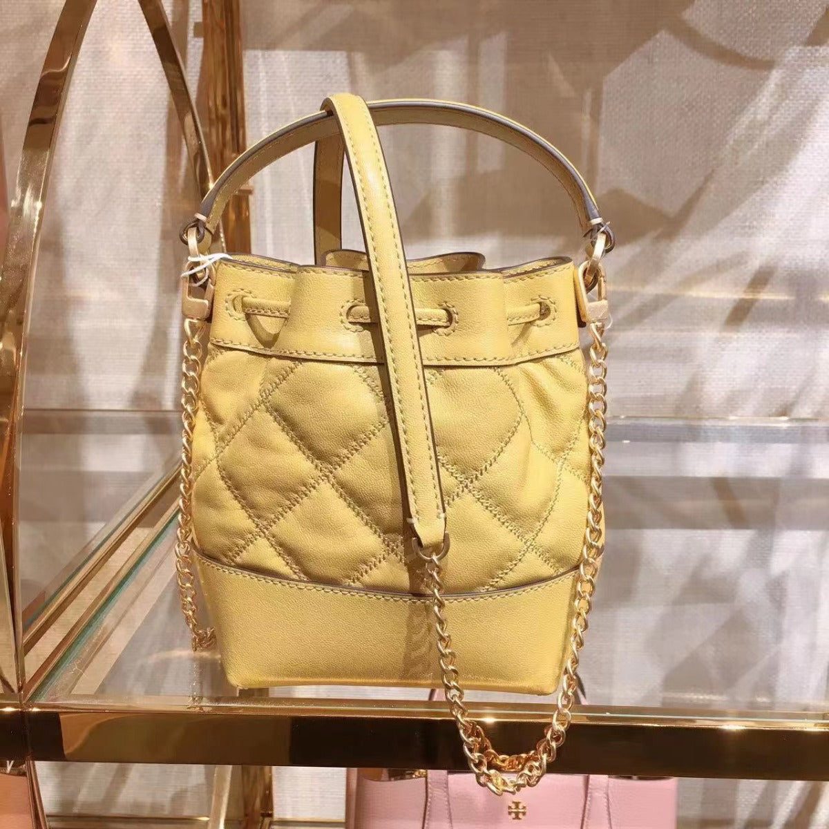Tory Burch 87869 0422 Willa Mini Drawstring Bucket Shoulder Bag Golden Sunset 196133227404 Tory Burch 87869 0422 Willa Mini Drawstring Bucket Shoulder Bag Golden Sunset 196133227404